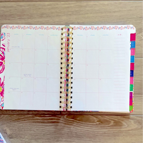 Lilly Pulitzer Planner Schedule Organize Notebook Notepad Weekly Monthly Planner - Picture 5 of 6